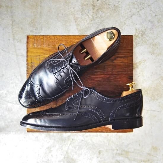 極上★(米)アレンエドモンズ 8.5D【★フルブローグ/Player's Shoe】カーフ/黒/メンズ/ALLEN EDMONDS★b436