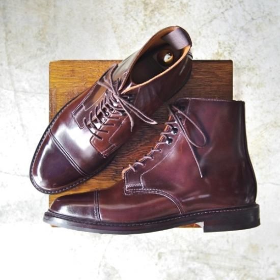 極美品★クロケット&ジョーンズ UK7/US7.5D【★コードバン/BROOKS BROTHERS別注】Peal&co ブルックスブラザーズ/Crockett&Jones★b448