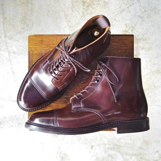 極美品★クロケット&ジョーンズ UK7/US7.5D【★コードバン/BROOKS BROTHERS別注】Peal&co ブルックスブラザーズ/Crockett&Jones★b448