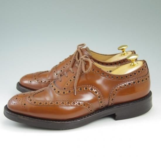 美品★チャーチ 70F/UK7【★バーウッド/ダイナイトソール/BURWOOD】81ラスト/ポリッシュドバインダーカーフ/サンダルウッド/Church's★b453