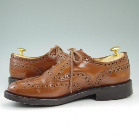 美品★チャーチ 70F/UK7【★バーウッド/ダイナイトソール/BURWOOD】81ラスト/ポリッシュドバインダーカーフ/サンダルウッド/Church's★b453