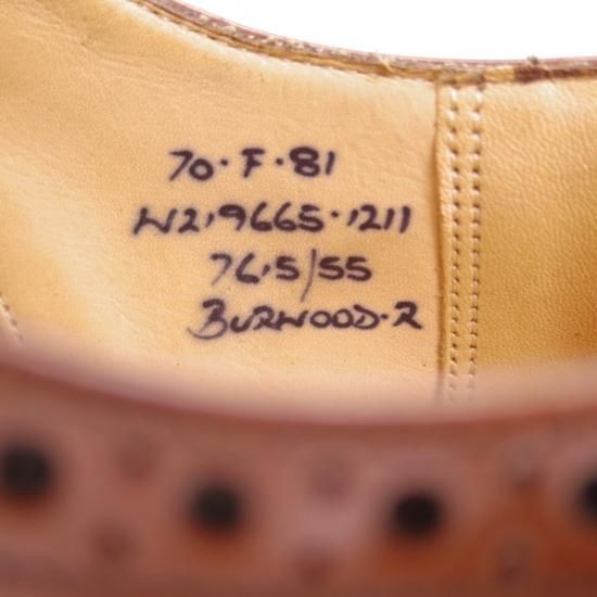 美品★チャーチ 70F/UK7【★バーウッド/ダイナイトソール/BURWOOD】81ラスト/ポリッシュドバインダーカーフ/サンダルウッド/Church's★b453