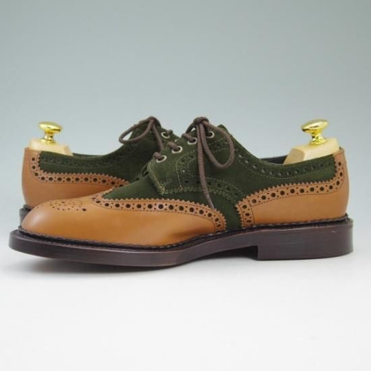 新品★(英)アルフレッド サージェント SIZE 7.5【★コンビ仕様!!ハロルド/HARROLD】スエード/カーフ/フルブローグ/Alfred Sargent★b457