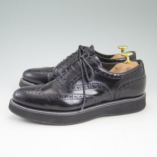 極美品★チャーチ(レディース) 24cm/SIZE 37【★INDIGO/インディゴ】ポリッシュドバインダーカーフ/フルブローグ/Church's★b459