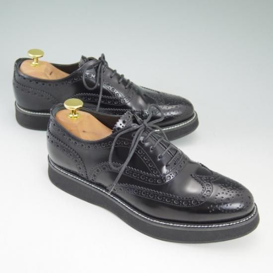 極美品★チャーチ(レディース) 24cm/SIZE 37【★INDIGO/インディゴ】ポリッシュドバインダーカーフ/フルブローグ/Church's★b459