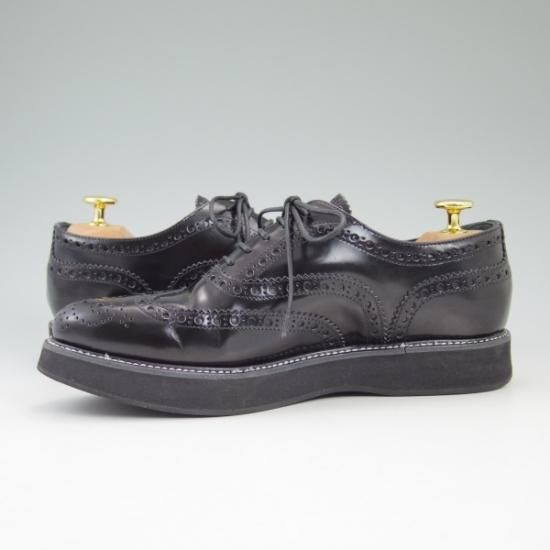 極美品★チャーチ(レディース) 24cm/SIZE 37【★INDIGO/インディゴ】ポリッシュドバインダーカーフ/フルブローグ/Church's★b459