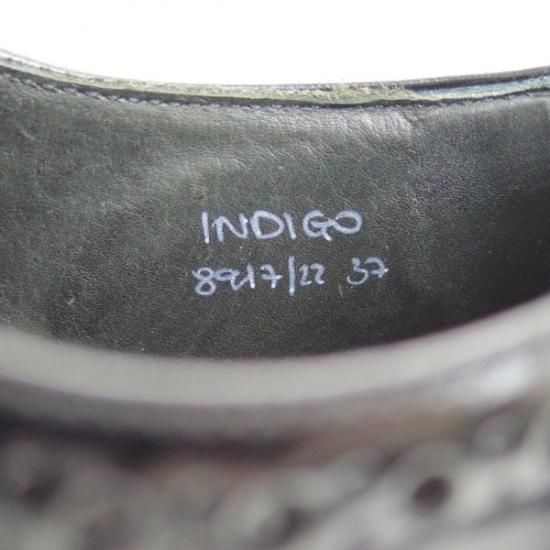 極美品★チャーチ(レディース) 24cm/SIZE 37【★INDIGO/インディゴ】ポリッシュドバインダーカーフ/フルブローグ/Church's★b459