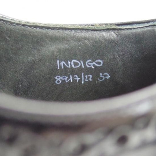 極美品★チャーチ(レディース) 24cm/SIZE 37【★INDIGO/インディゴ】ポリッシュドバインダーカーフ/フルブローグ/Church's★b459