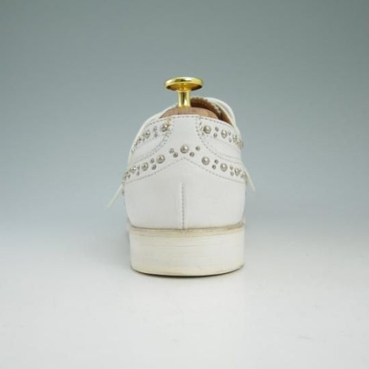 極美品★チャーチ(レディース) 24cm/SIZE 37【★BURWOOD MET2/バーウッド/スタッズ】フルブローグ/ウイングチップ/Church's★b460