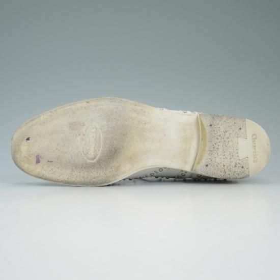 極美品★チャーチ(レディース) 24cm/SIZE 37【★BURWOOD MET2/バーウッド/スタッズ】フルブローグ/ウイングチップ/Church's★b460