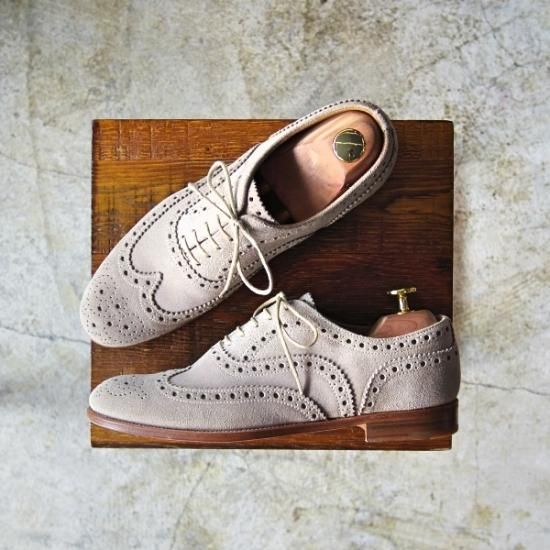 極美品★チャーチ(レディース) 24cm/SIZE 37【★BURWOOD 3W/バーウッド】スエード/フルブローグ/ウイングチップ/Church's★b461