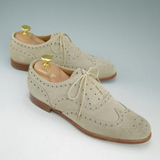極美品★チャーチ(レディース) 24cm/SIZE 37【★BURWOOD 3W/バーウッド】スエード/フルブローグ/ウイングチップ/Church's★b461