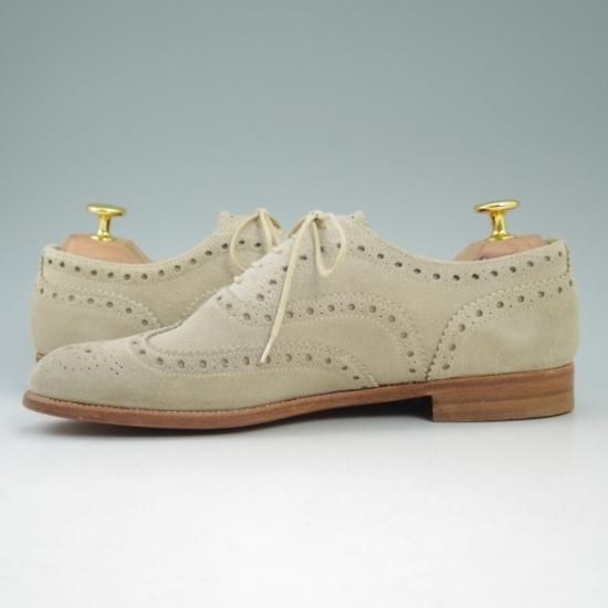 美品CHURCH'S BURWOODバイカラーウイングチップ　ベージュ×ホワイト 美品CHURCH'S BURWOODバイカラーウイングチップ ベージュ×ホワイト