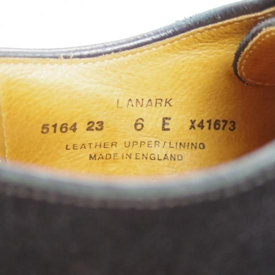 極上★クロケット&ジョーンズ 6E【★LANARK/ユナイテッドアローズ別注】335ラスト/プレーントゥ/UNITED ARROWS/Crockett&Jones★b463