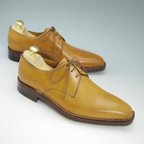 未使用品★(伊)ボリーニ SIZE 40【高級★グッドイヤーアルタッコ製法】プレーントゥ/BOLLINI★b464