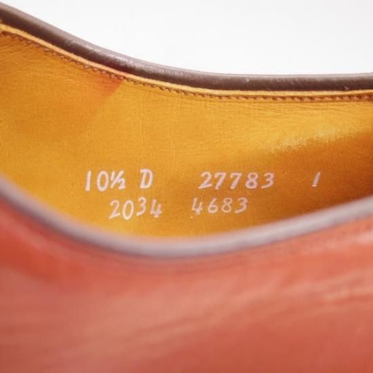 極上★(米)アレンエドモンズ 10.5D【★パンチドキャップトゥ/Byron】カーフ/赤茶/メンズ/ALLEN EDMONDS★b480