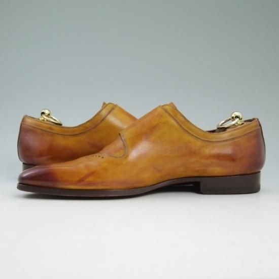 美品★マグナーニ SIZE 41【定価8万円程度★オパンケ ボロネーゼ製法】ダブルモンク/MAGNANNI★b481