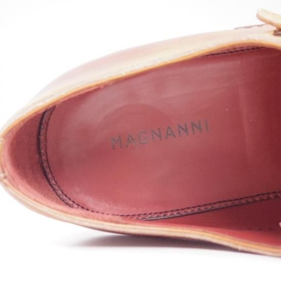 美品★マグナーニ SIZE 41【定価8万円程度★オパンケ ボロネーゼ製法】ダブルモンク/MAGNANNI★b481