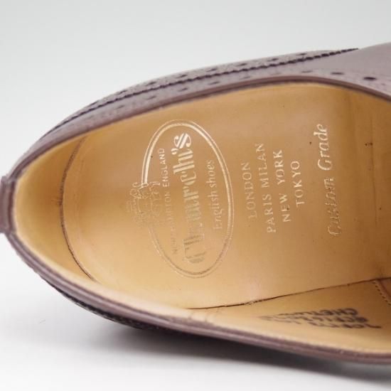 美品★チャーチ 70F/UK7【★チェットウィンド/CHETWYND】173ラスト/5都市ロゴ/フルブローグ/Church's★b483