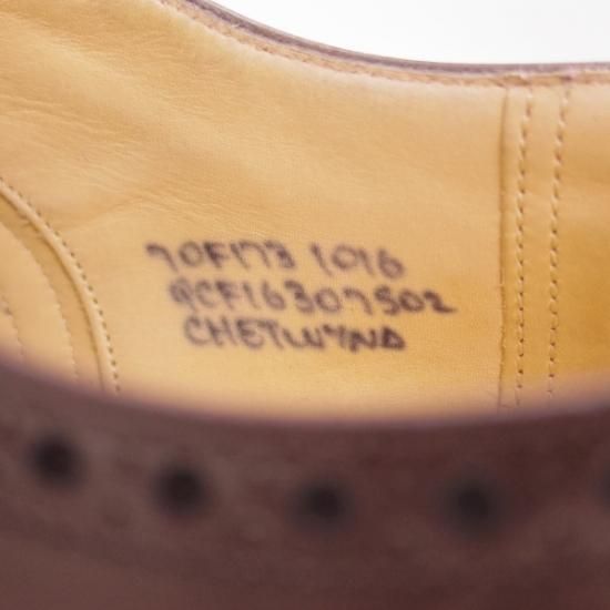 美品★チャーチ 70F/UK7【★チェットウィンド/CHETWYND】173ラスト/5都市ロゴ/フルブローグ/Church's★b483