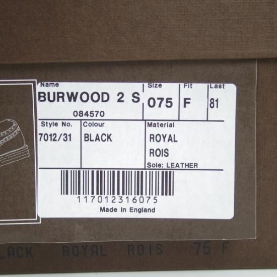 極美品★チャーチ 75F/UK7.5【★希少!!ガンメタ色スタッズ/BURWOOD 2S/バーウッド】81ラスト/フルブローグ/ウィングチップ/Church's★b490