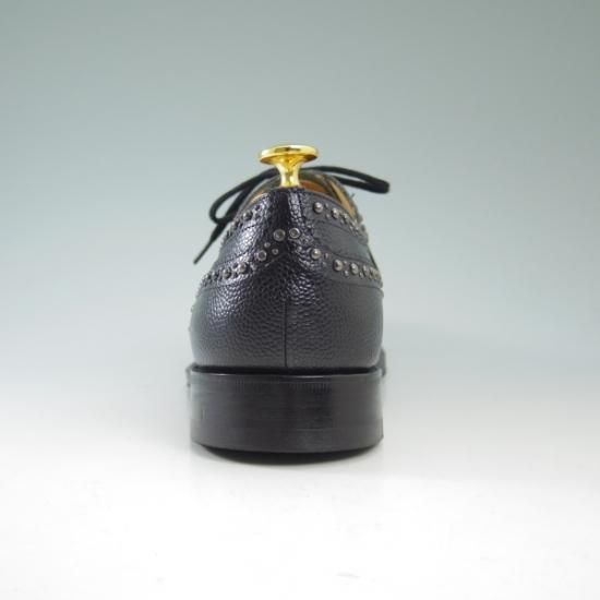 極美品★チャーチ 75F/UK7.5【★希少!!ガンメタ色スタッズ/BURWOOD 2S/バーウッド】81ラスト/フルブローグ/ウィングチップ/Church's★b490