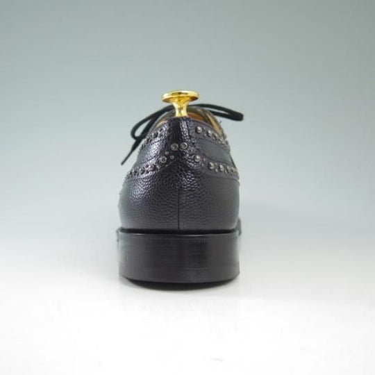 極美品★チャーチ 75F/UK7.5【★希少!!ガンメタ色スタッズ/BURWOOD 2S/バーウッド】81ラスト/フルブローグ/ウィングチップ/Church's★b490