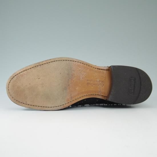 極美品★チャーチ 75F/UK7.5【★希少!!ガンメタ色スタッズ/BURWOOD 2S/バーウッド】81ラスト/フルブローグ/ウィングチップ/Church's★b490