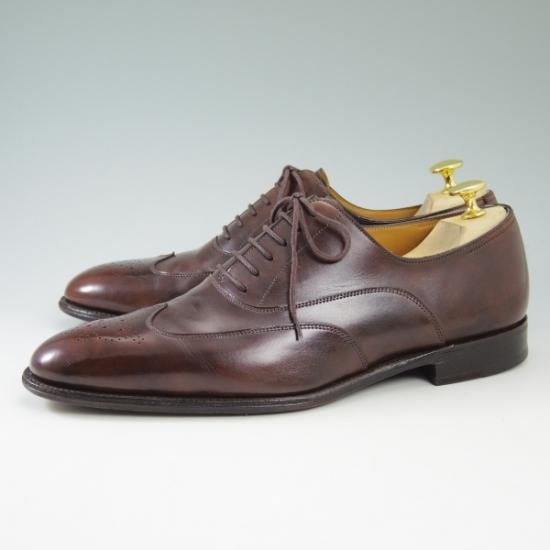 極上★ジョンロブ製 SIZE 41/UK6.5程度【★超希少!!エルメス別注/HERMES】ミュージアムカーフ/JOHN/ウイングチップ/JOHN LOBB★b492