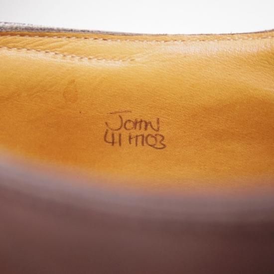 極上★ジョンロブ製 SIZE 41/UK6.5程度【★超希少!!エルメス別注/HERMES】ミュージアムカーフ/JOHN/ウイングチップ/JOHN LOBB★b492