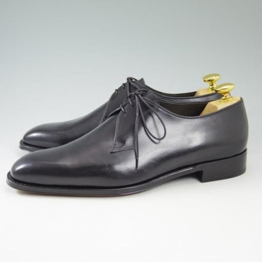 新品★(伊)アンジェロ マネッティ SIZE 7.5【定10万程度★グッドイヤー製法】カーフ/Vフロント/プレーントゥ/Angiolo Manetti★b494