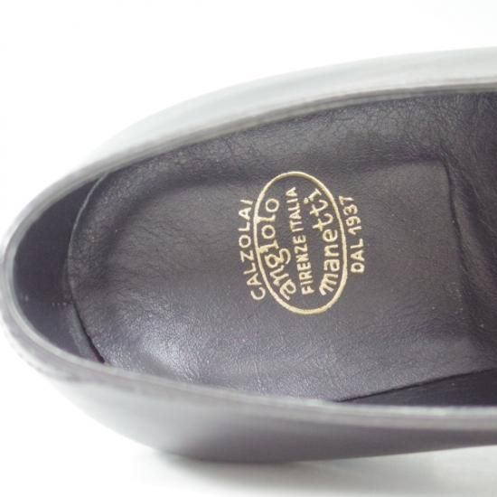 新品★(伊)アンジェロ マネッティ SIZE 7.5【定10万程度★グッドイヤー製法】カーフ/Vフロント/プレーントゥ/Angiolo Manetti★b494