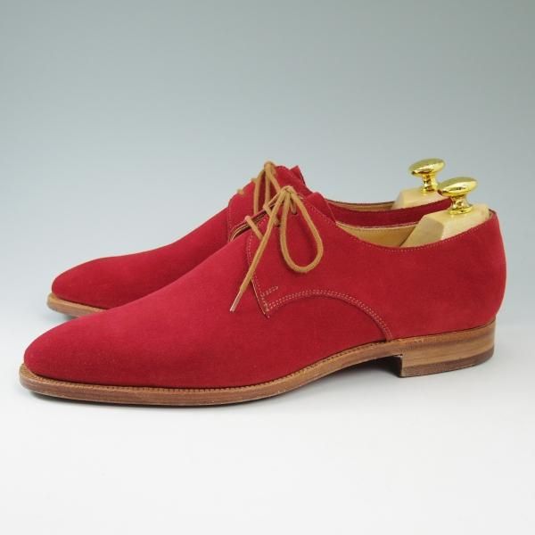 美品★クロケット&ジョーンズ 7.5E【★希少カラー!!NEWQUAY/ニューキー】スエード/240ラスト/プレーントゥ/Crockett&Jones★b499