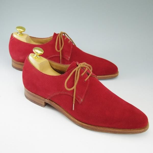 美品★クロケット&ジョーンズ 7.5E【★希少カラー!!NEWQUAY/ニューキー】スエード/240ラスト/プレーントゥ/Crockett&Jones★b499