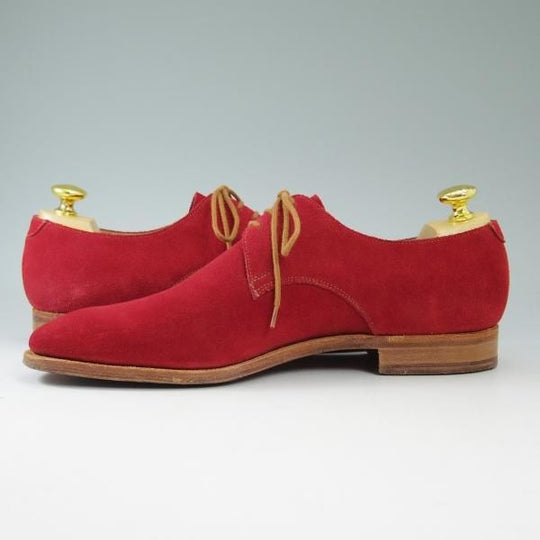 美品★クロケット&ジョーンズ 7.5E【★希少カラー!!NEWQUAY/ニューキー】スエード/240ラスト/プレーントゥ/Crockett&Jones★b499