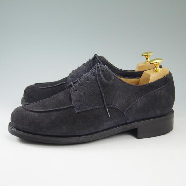 美品★パラブーツ SIZE 7.5【★希少!!ドレス仕様シャンボード/CHAMBORD】アクティブソール/濃紺/スエード/Uチップ/Paraboot★b500