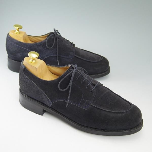 美品★パラブーツ SIZE 7.5【★希少!!ドレス仕様シャンボード/CHAMBORD】アクティブソール/濃紺/スエード/Uチップ/Paraboot★b500