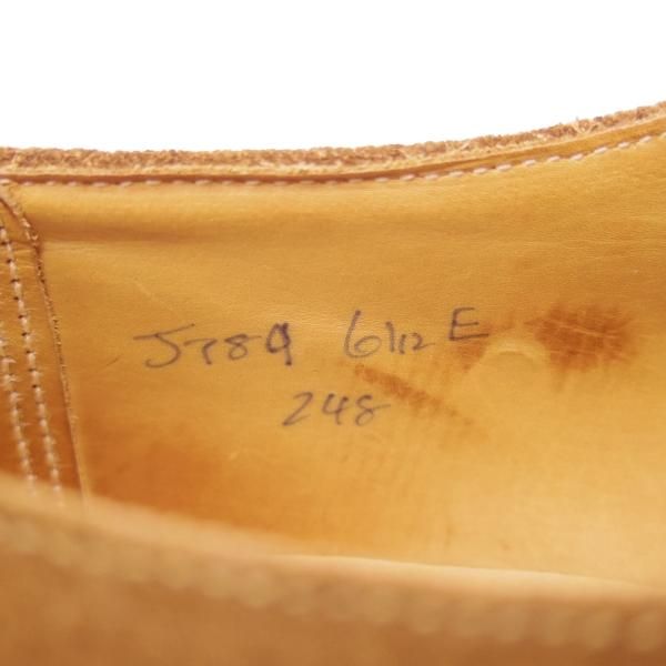 美品★クロケット&ジョーンズ 6.5E【★希少!!(英)BLADES別注】248ラスト/スエード/プレーントゥ/チャネル仕上げ/Crockett&Jones★b506