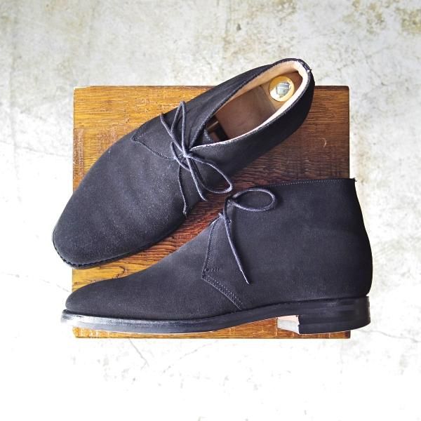 極上★クロケット&ジョーンズ 6.5E【★バーニーズNY別注/ダイナイトソール】EVESHAM/スエード/チャッカブーツ/Crockett&Jones★b507