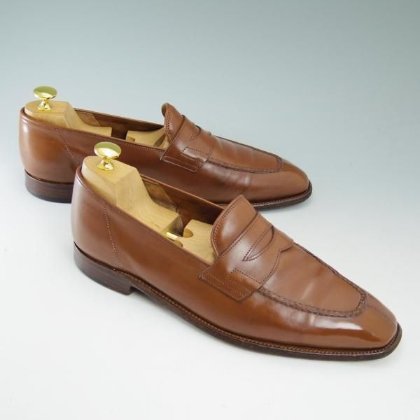 美品 JOHN LOBB ジョンロブ ASHLEY ローファー 6E アシュレイ 美品☆ジョンロブ 6E【定価20万円程度☆スキンステッチ仕様