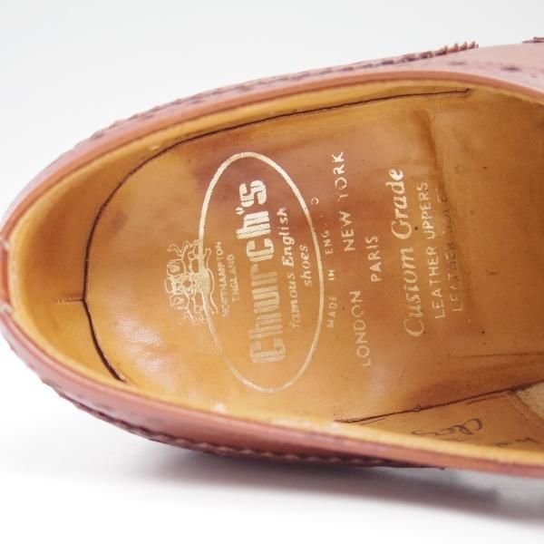 美品★チャーチ 65F/UK6.5【★旧チャーチ/73ラスト/CHETWYND/チェットウィンド】3都市ロゴ/フルブローグ/Church's★b522