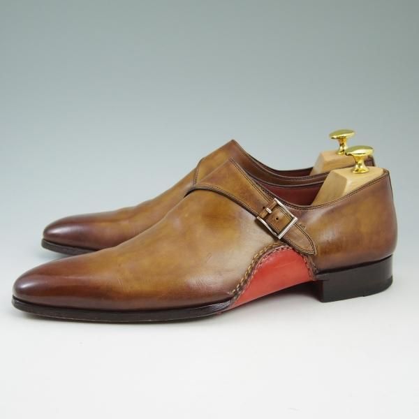 極上★マグナーニ SIZE 41【★オパンケ ボロネーゼ製法】パティーヌ/モンクストラップ/サイドモンク/MAGNANNI★b526