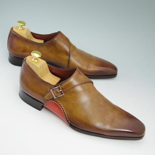 極上★マグナーニ SIZE 41【★オパンケ ボロネーゼ製法】パティーヌ/モンクストラップ/サイドモンク/MAGNANNI★b526