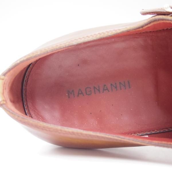 極上★マグナーニ SIZE 41【★オパンケ ボロネーゼ製法】パティーヌ/モンクストラップ/サイドモンク/MAGNANNI★b526