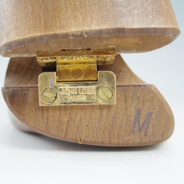 美品★ジョンロブ Mサイズ【★超希少!!PARISロゴ/旧ロゴ純正シューツリー】フランス製/木製シューキーパー/JOHN LOBB★b529