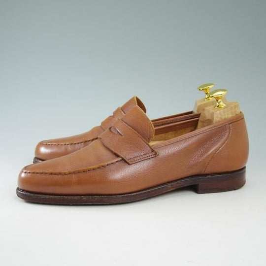 美品★クロケット&ジョーンズ 6E【★ビームス別注/CAMDEN】366ラスト/BEAMS/コインローファー/カムデン/Crockett&Jones★b533