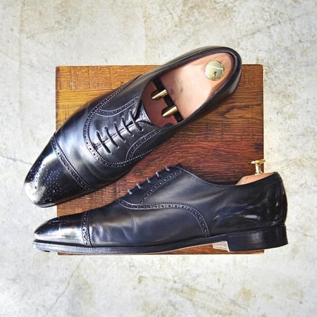★エドワードグリーン 10.5D【★ラルフローレン パープルレーベル別注】Ralph Lauren/セミブローグ/EDWARD GREEN★b544