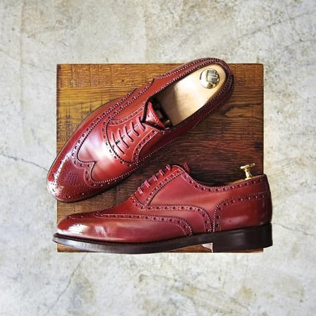 極美品★(独)エドワードマイヤー SIZE 6【★最高峰!!ハンドソーンウェルテッド製法/レッドタン ライン】FLAG/AXEL/Eduard Meier★b546