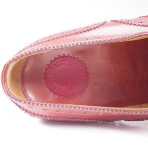超希少 Edward Meier レッドタン ストレートチップ 6H 極美品☆(独)エドワードマイヤー SIZE 6【☆最高峰!!ハンドソーン