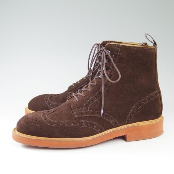 極美品★クロケット&ジョーンズ 6E【★カントリーブーツ/SKYE】スエード/335ラスト/スカイ/ブーツ/Crockett&Jones★b548